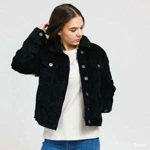 Urban Classics Ladies Sherpa Corduroy Jacket Black