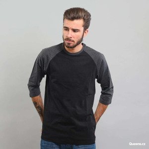 Urban Classics Contrast 3/4 Sleeve Raglan Tee Black/ Grey