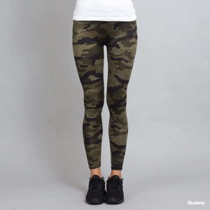 Urban Classics Ladies Camo Leggings Camo Green