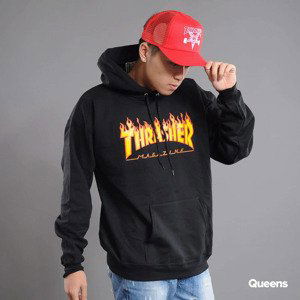 Thrasher Flame Logo Hoody Black