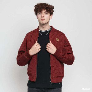 Urban Classics Diamond Quilt Nylon Jacket Wine