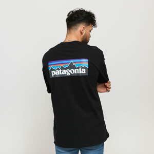 Tričko s krátkým rukávem Patagonia M's P6 Logo Responsibili Tee Black
