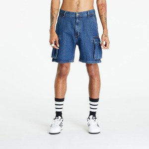 Urban Classics Organic Denim Cargo Shorts Mid Indigo Washed