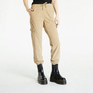 Kalhoty Urban Classics Ladies High Waist Cargo Jogging Pants Union Beige S