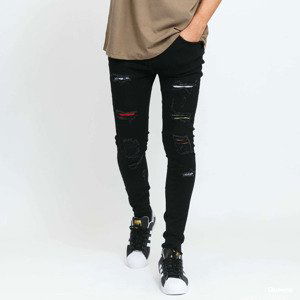 Sixth June Super Skinny Denim With Destroy Black