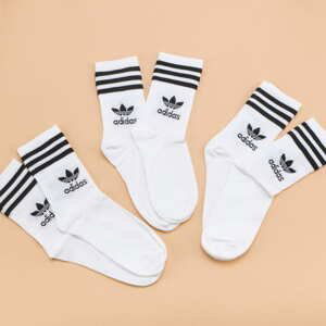 Ponožky adidas Originals Mid Cut Crew Sock bílé / černé