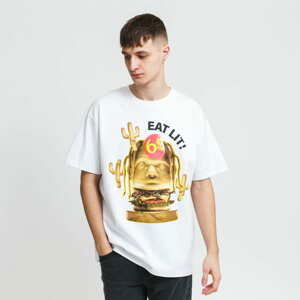 Tričko s krátkým rukávem Urban Classics Eat Lit Oversize Tee bílé