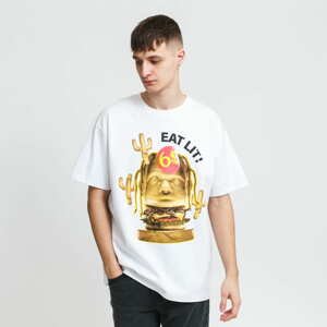 Tričko s krátkým rukávem Urban Classics Eat Lit Oversize Tee White