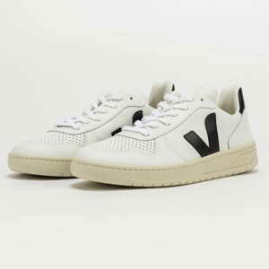 Veja V-10 Leather C/O extra - white_black