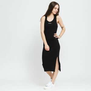 Šaty CALVIN KLEIN JEANS W Micro Branding Strappy Dress černé