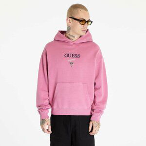 Mikina GUESS Baker Logo Hoodie Distressed Damson Mu XS