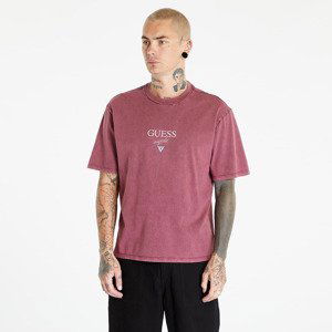 GUESS Printed Baker Logo Tee Distressed Damson Mu