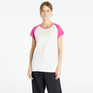 Urban Classics Ladies Contrast Raglan Tee Light Grey/ Bright Violet