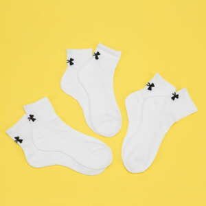 Ponožky Under Armour 3Pack Quarter Core Socks bílé