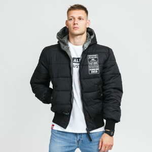 Pánská zimní bunda Alpha Industries Hooded Puffer FD Reversible černá / olivová