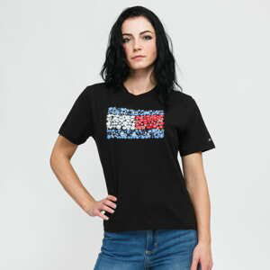 Dámské tričko TOMMY JEANS W Relaxed Floral Flag Tee Black