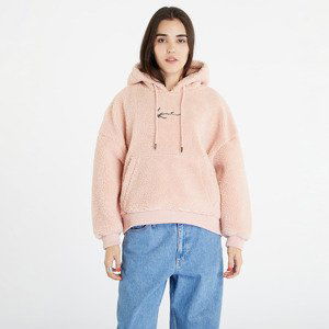 Karl Kani Metal Signature Teddy Os Hoodie Dusty Rose