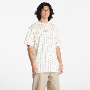 Karl Kani Small Signature Ziczac Pinstripe Tee Off White/ Black