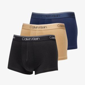 Boxerky Calvin Klein Microfiber Stretch-Low Rise Boxer 3-Pack Black/ Tigers Eye/ Blue Shadow L