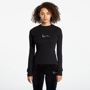 Tričko Karl Kani Small Signature Rib LS Black XS