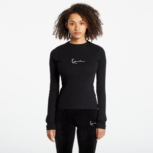 Tričko Karl Kani Small Signature Rib LS Black M