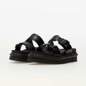 Sandály Dr. Martens Myles Brando Leather Buckle Slide Sandals Black