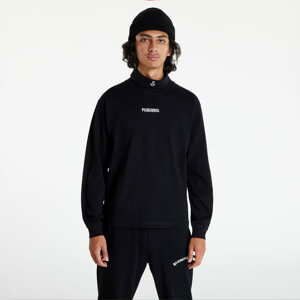 Mikina PLEASURES Gathering Turtle Neck Long Sleeve Black