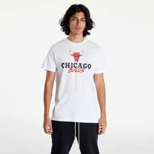 Tričko s krátkým rukávem New Era NBA Script Tee Chicago Bulls White