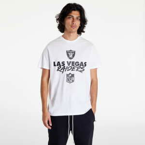 Tričko s krátkým rukávem New Era Nfl Script Tee Las Vegas Raiders Bílé