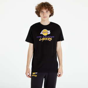 Tričko s krátkým rukávem New Era NBA Script Tee Los Angeles Lakers Černé