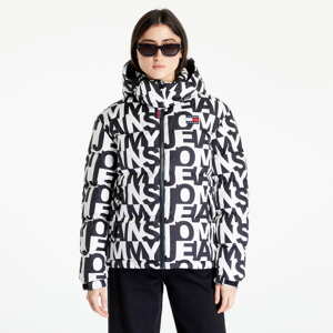 Dámská zimní bunda TOMMY JEANS Aop Alaska Puffer White/ Black