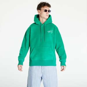 Mikina TOMMY JEANS Relaxed Polar Signa Hoodie Green