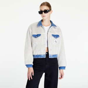 Podzimní bunda CALVIN KLEIN JEANS Revsersible Crop Jacket Bílá