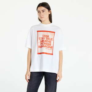 Dámské tričko CALVIN KLEIN JEANS Slogan Boyfriend T-Shirt White