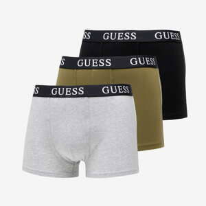 GUESS Joe Boxer Trunk 3 Pa Šedé/ Zelené/ Černé