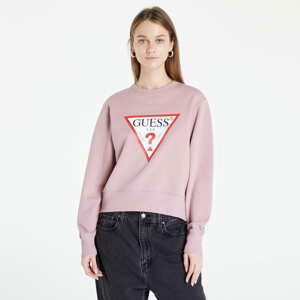 Dámská mikina GUESS Triangle Logo Crew-Neck Sweatshirt Purple