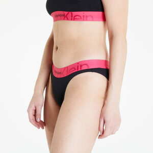 Kalhotky Calvin Klein Monolith Cotton Bikini Black/ Pink Splendor