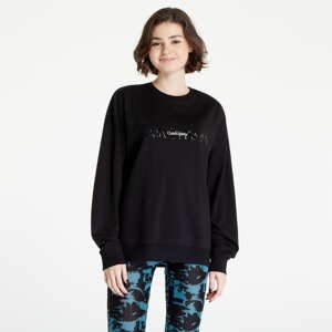 Dámský svetr Calvin Klein Embossed Icon Lounge L/S Sweatshirt Černá
