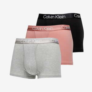 Calvin Klein Modern Structure Cotton Trunk 3-Pack Black/ Grey Heather/ Red Grape