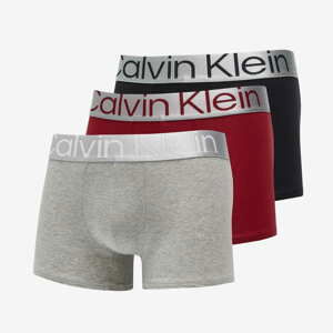 Calvin Klein Ckr Steel Cotton Trunk 3-Pack Red Carpet/ Black/ Grey Heather