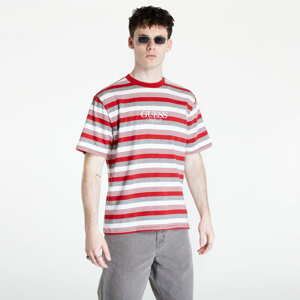 Tričko s krátkým rukávem GUESS Cole Heather Stripe Tee Červené/ Bílé/ Šedé