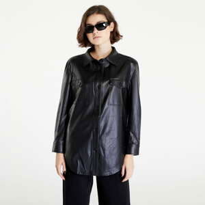 Bunda GUESS Nicole Pu Leather Shirt Jacket Black