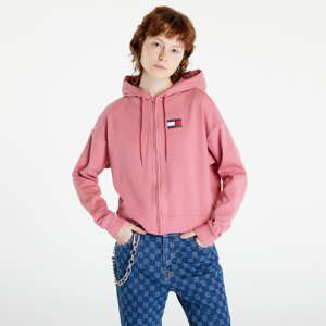 Dámská mikina Tommy Hilfiger 85 Lounge Full Zip Hoodie Light Weight Knt Pink