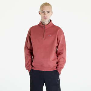 Mikina Nike Solo Swoosh Men's 1/4-Zip Top Canyon Rust/ White