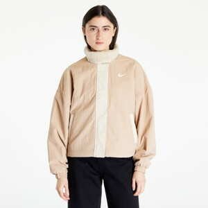 Dámská zimní bunda Nike Sportswear Essential Women's Woven Fleece-Lined Jacket Hemp/ Sanddrift/ White