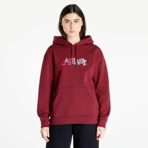 Dámská mikina Carhartt WIP W Hooded Collage Script Sweat Burgundy