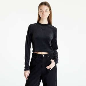 Tričko Nike Sportswear Women's Velour Long-Sleeve Top Black/ Anthracite