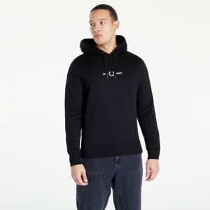 Mikina FRED PERRY Embroidered Hooded Sweatshirt Black