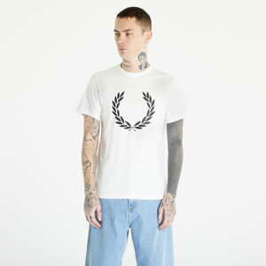 Tričko s krátkým rukávem FRED PERRY Laurel Wreath Print T-Shirt Snow White