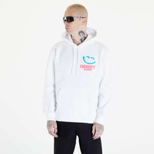 Mikina Carhartt WIP Hooded Happy Script Sweat White